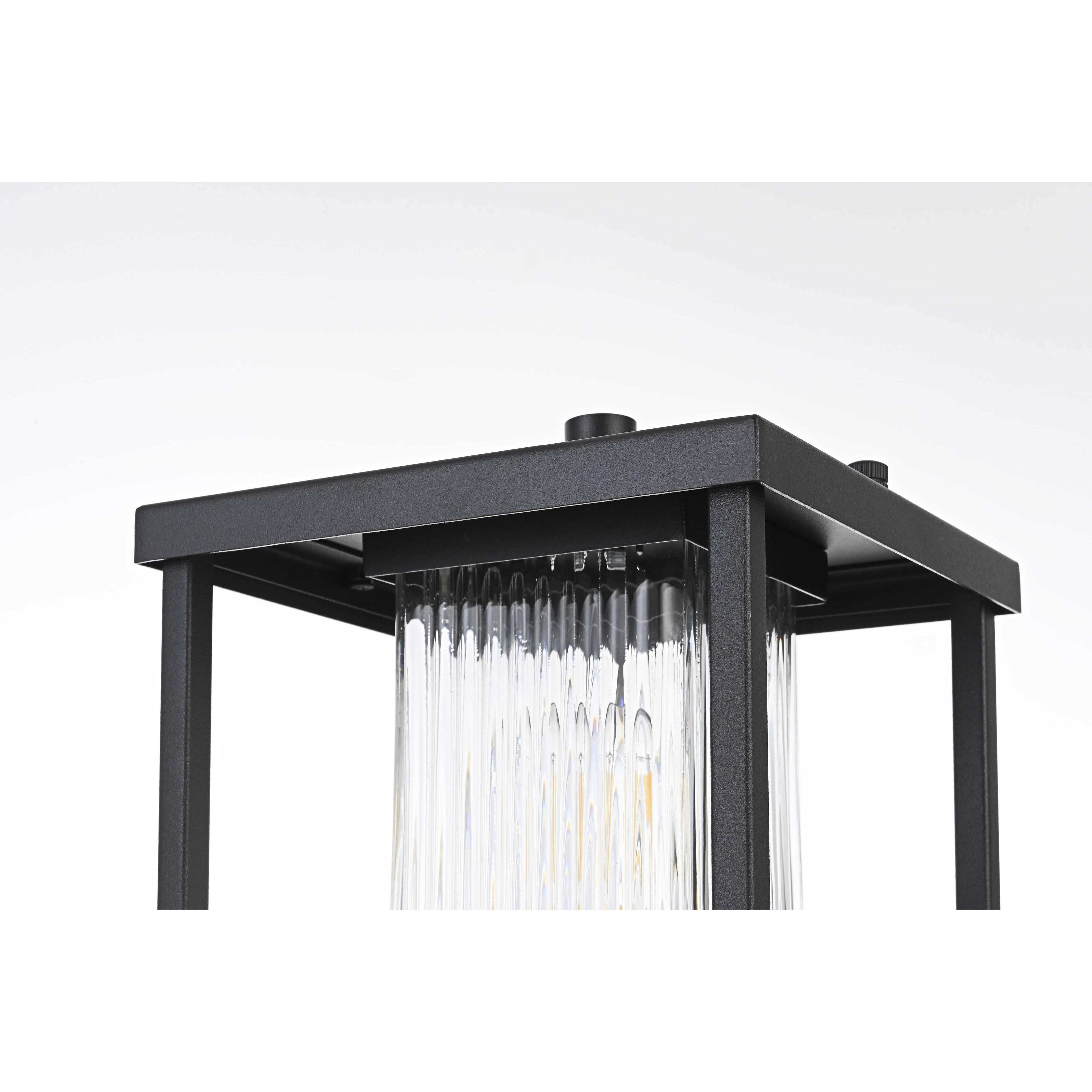 Dover 1 Light 14.5 inch Black Outdoor Post Light