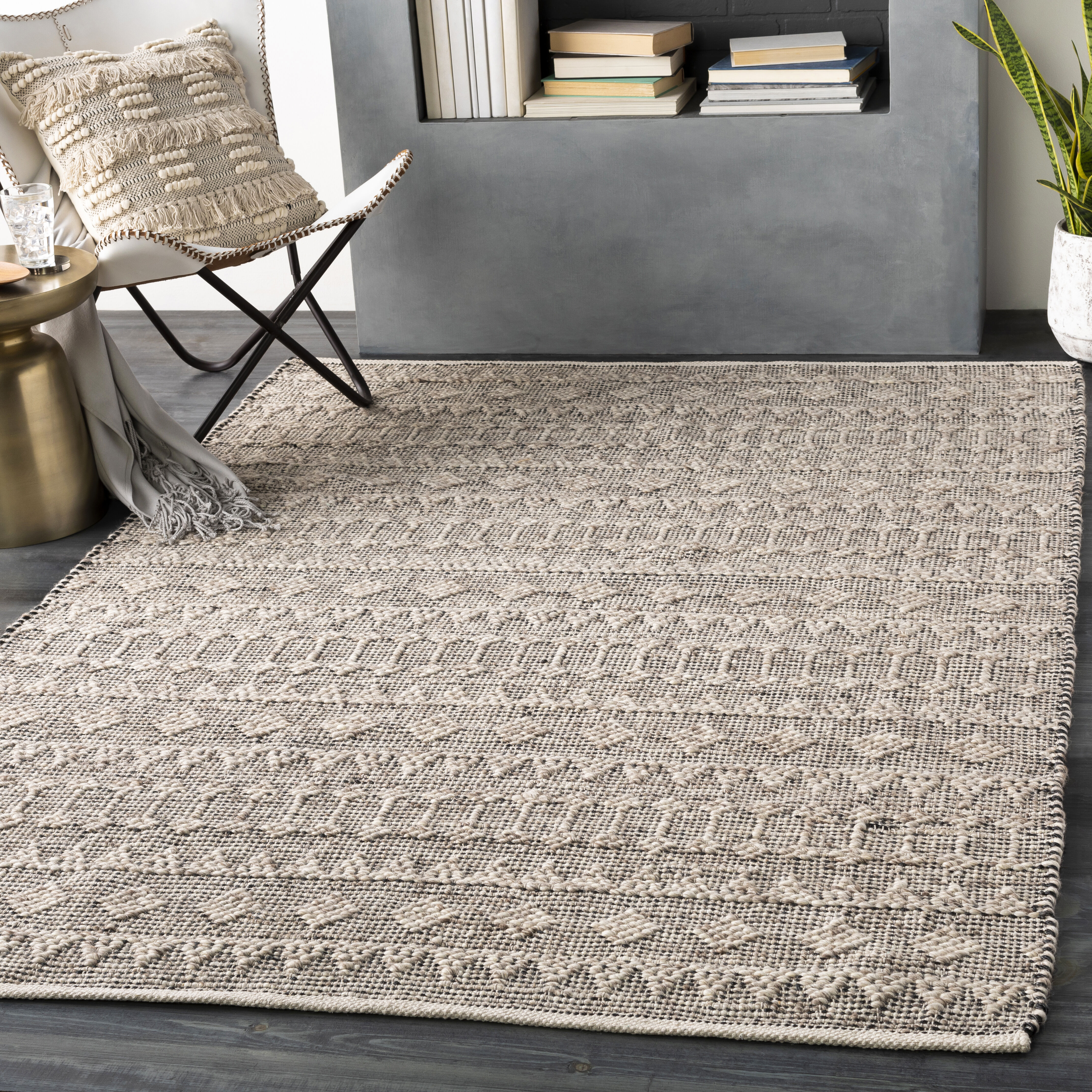 Ingrid 156 X 108 inch Light Beige Rug in 9 x 13, Rectangle