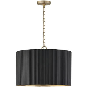 Donovan 3 Light 19.75 inch Black Stain and Matte Brass Pendant Ceiling Light