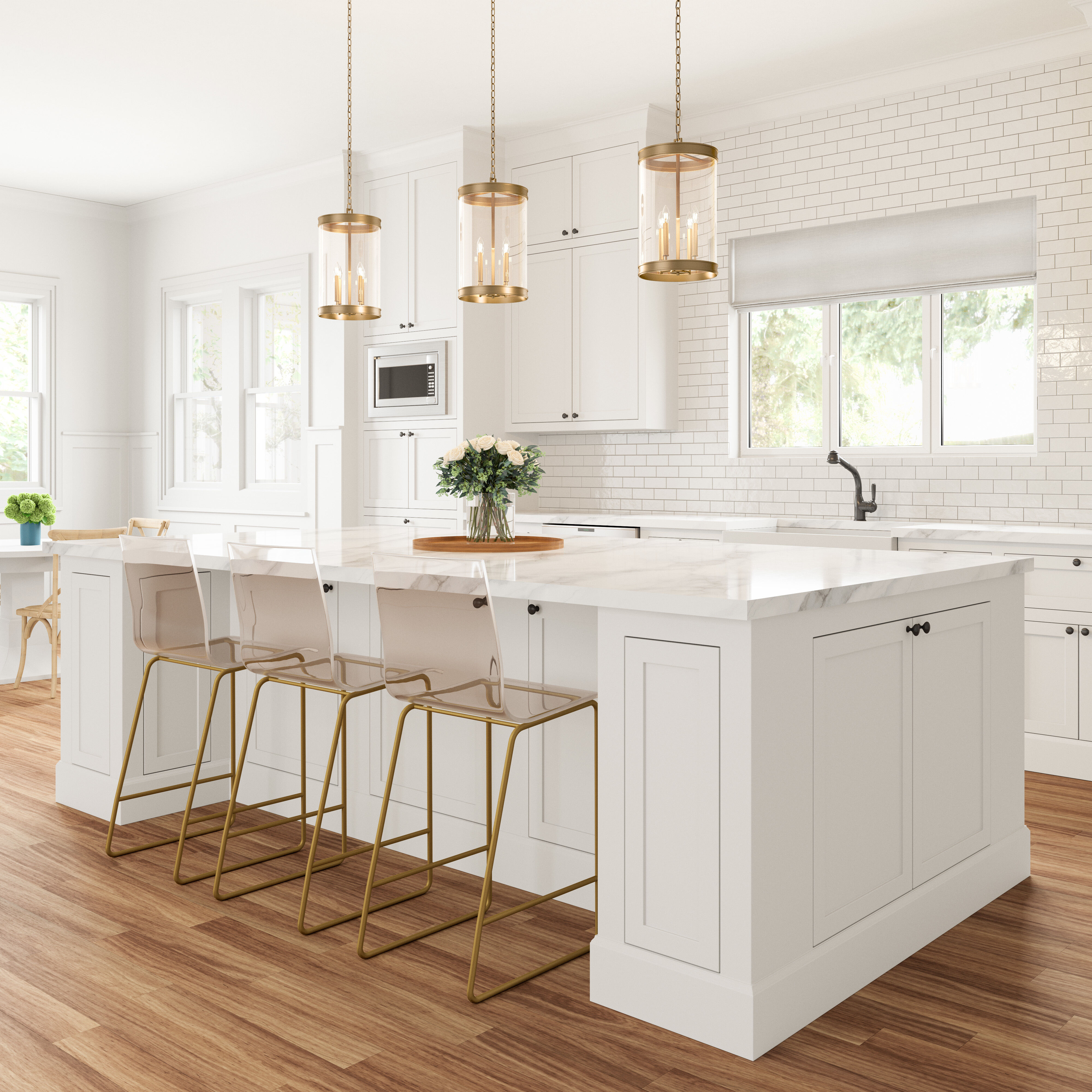 Mendoza Pendant Ceiling Light in Brushed Gold