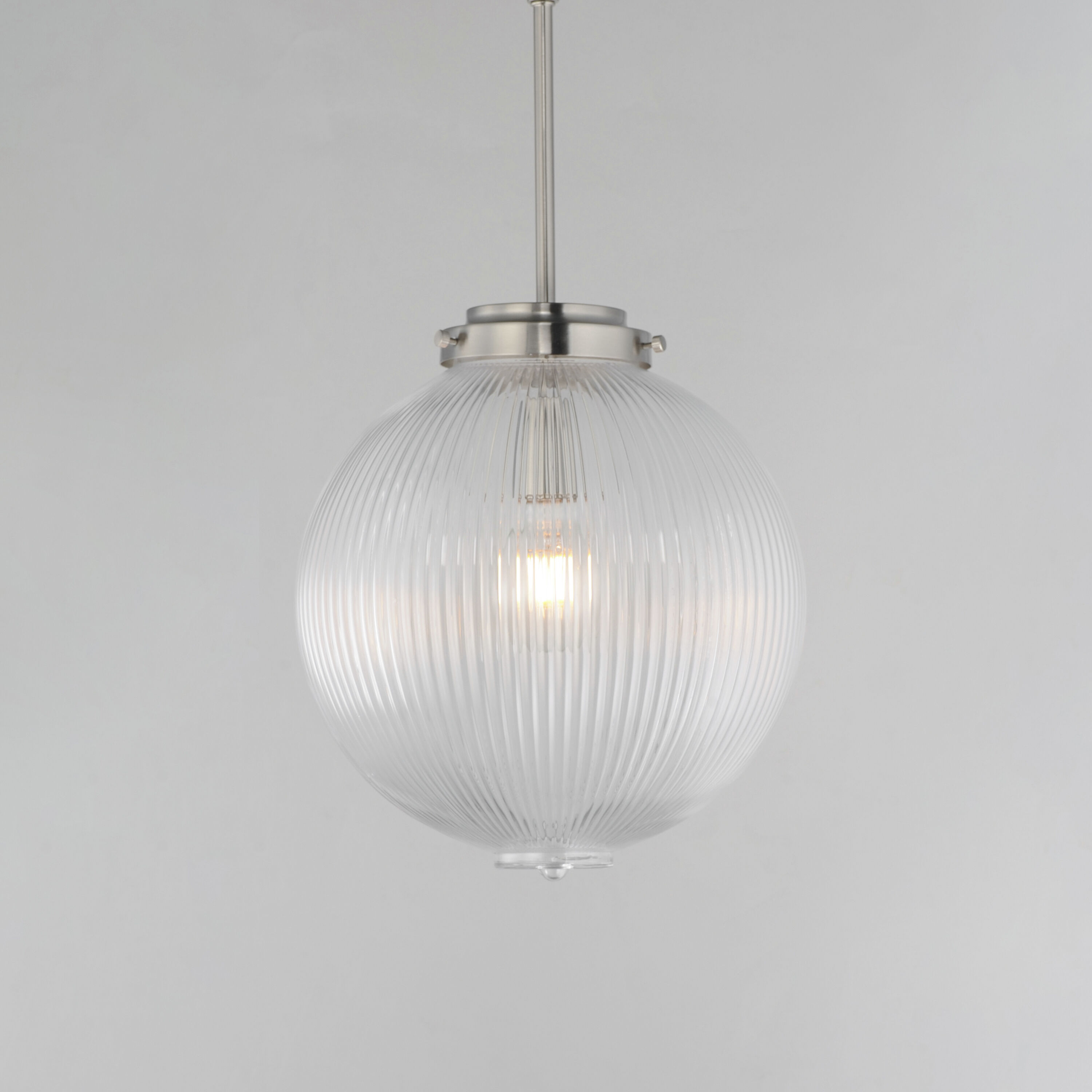 Kasbah 1 Light 11.75 inch Satin Nickel Single Pendant Ceiling Light