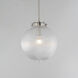 Kasbah 1 Light 11.75 inch Satin Nickel Single Pendant Ceiling Light