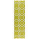 Lagoon 66 X 42 inch Lime, White Rug