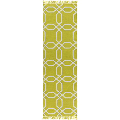Lagoon 66 X 42 inch Lime, White Rug