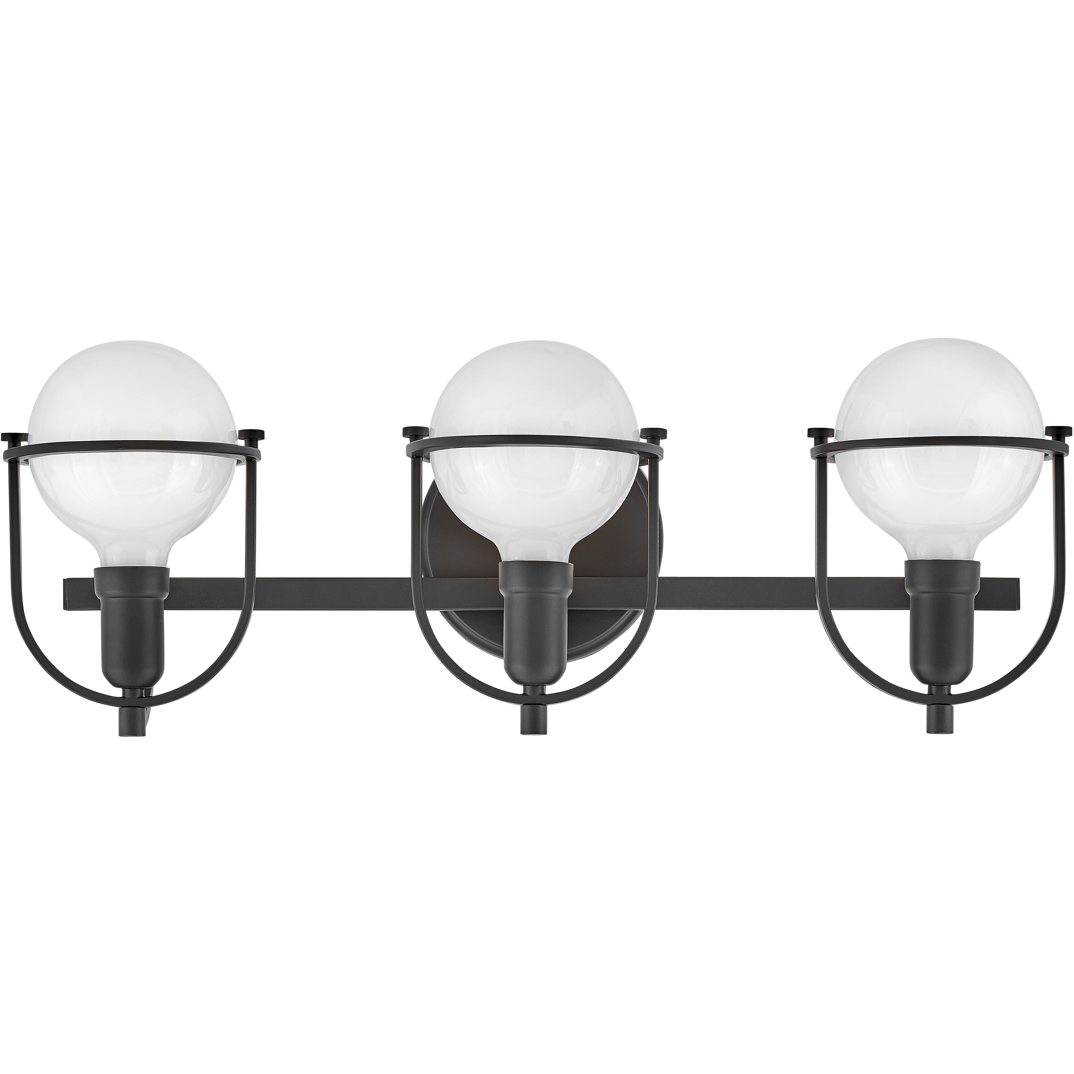 Somerset 3 Light 25 inch Black Vanity Light Wall Light