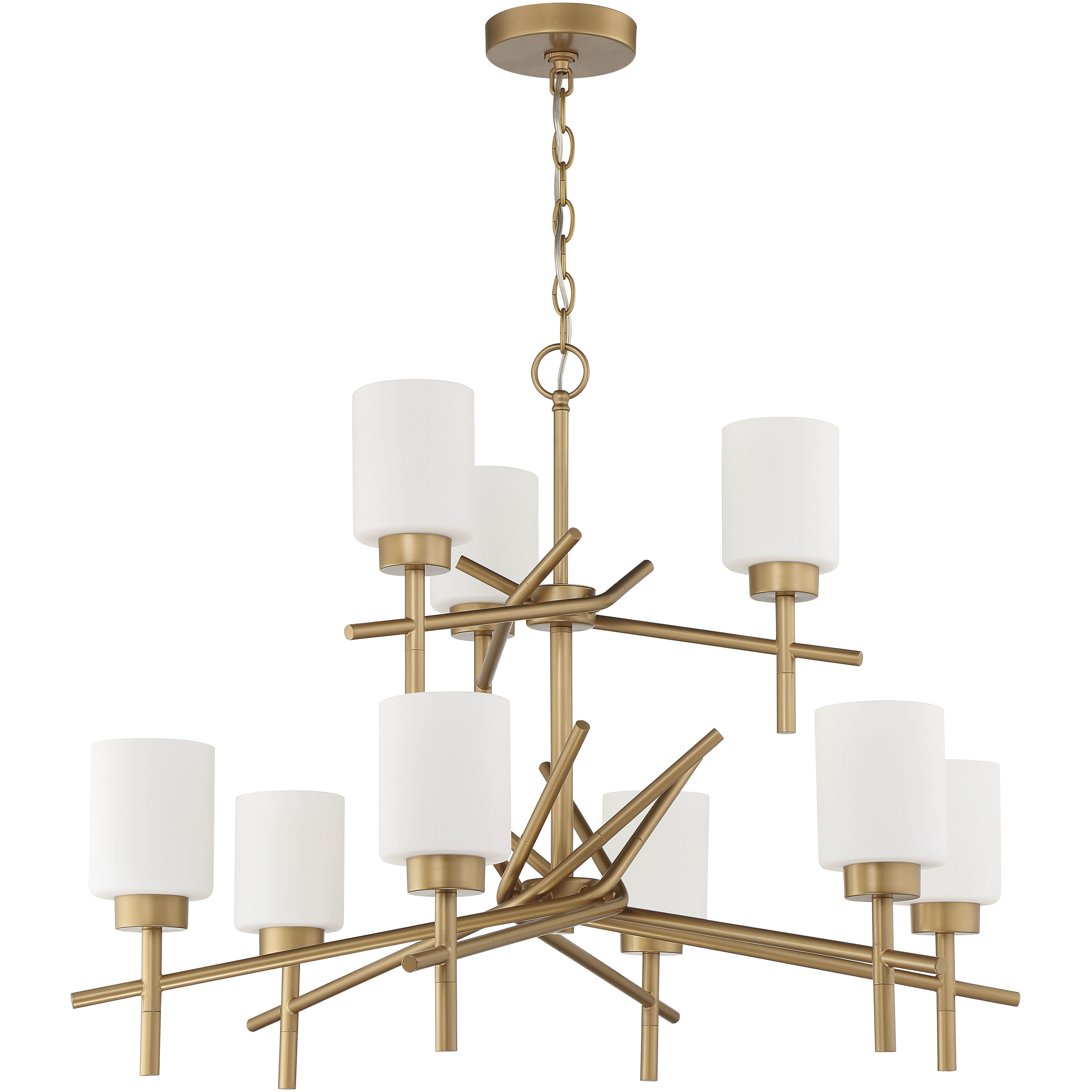 Cadence 9 Light 32 inch Soft Gold Chandelier Ceiling Light