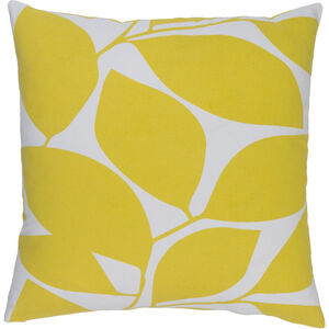 Somerset 22 X 22 inch Bright Yellow and Ivory Throw Pillow