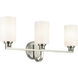 Gioe 3 Light 24.25 inch Brushed Nickel Vanity Light Wall Light