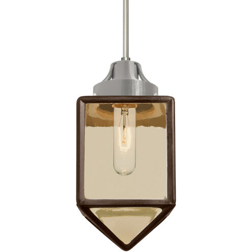 Bravo 1 Light Satin Nickel Pendant Ceiling Light