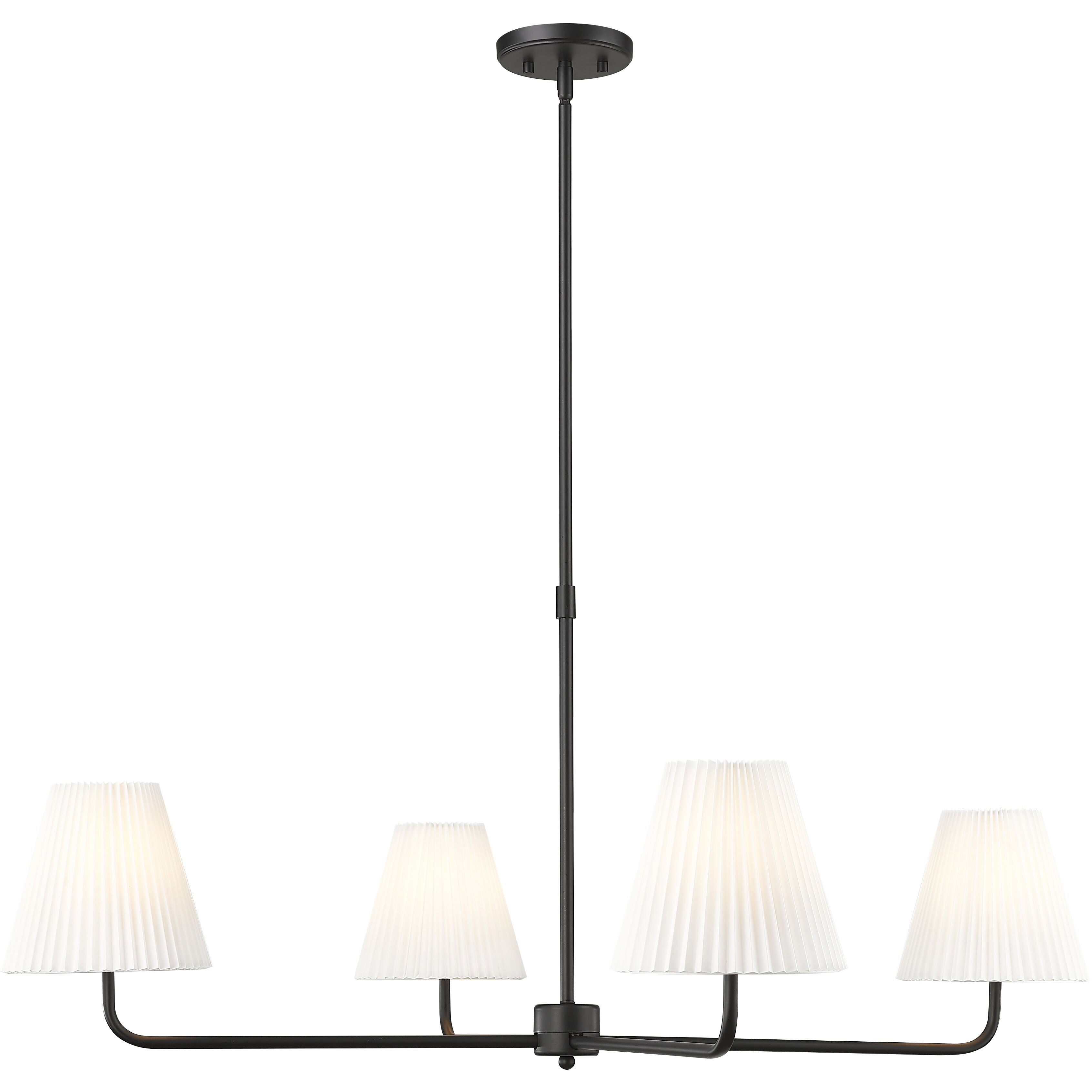 Ami 4 Light 40 inch Matte Black Chandelier Ceiling Light