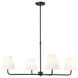 Ami 4 Light 40 inch Matte Black Chandelier Ceiling Light