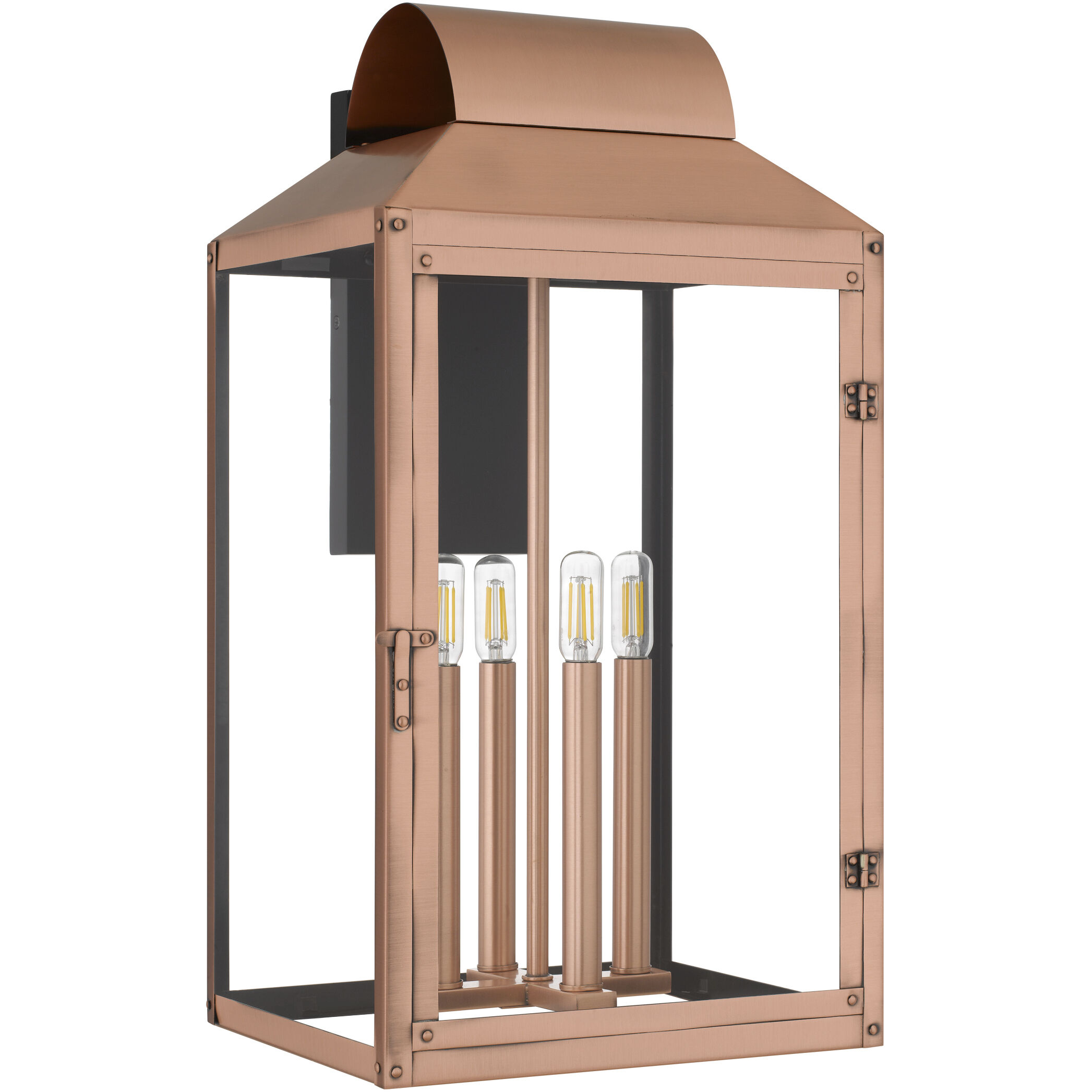 Beryn 4 Light 23 inch Aged Copper Outdoor Wall Lantern