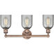 Caledonia 3 Light 23 inch Antique Copper and Charcoal Bath Vanity Light Wall Light