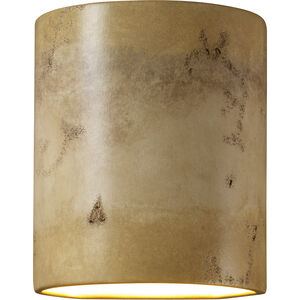 Sun Dagger Cylinder 1 Light 9 inch Greco Travertine Outdoor Wall Sconce in Incandescent, Small