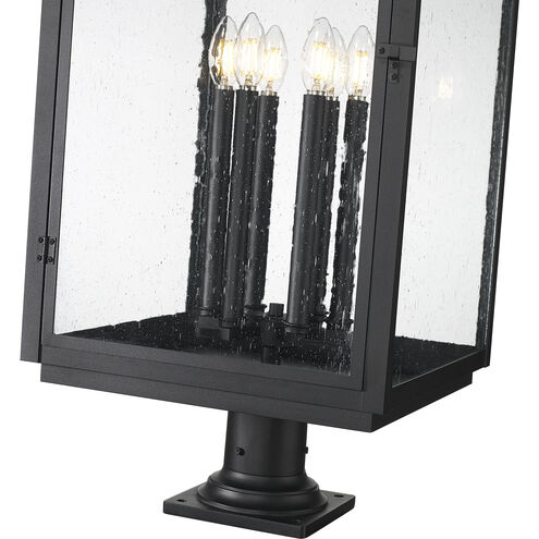 Hartwell 6 Light 34.75 inch Sand Black Outdoor Pier Mounted Fixture