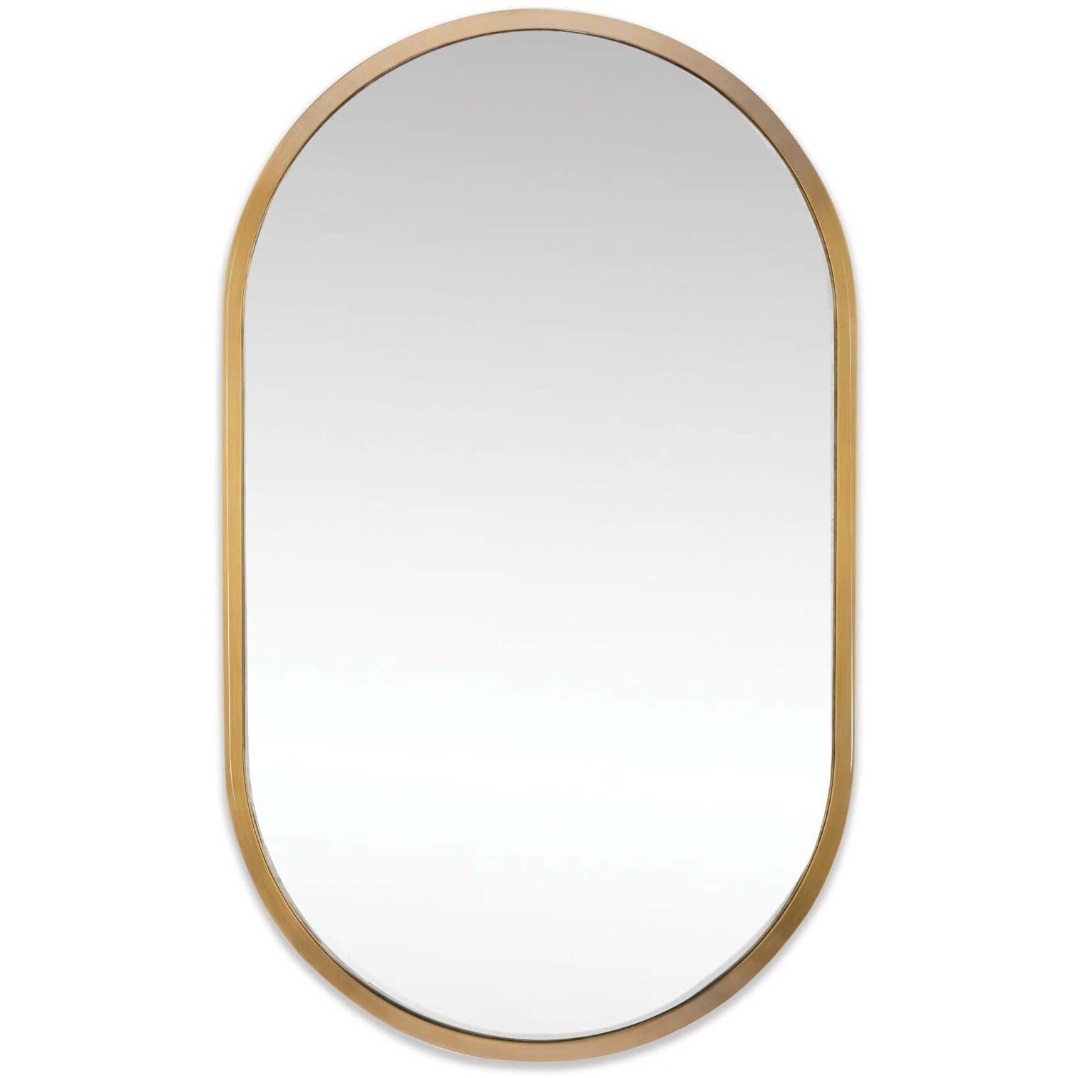 Canal 40 X 24 inch Natural Brass Mirror