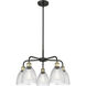 Castile 5 Light 24 inch Black Antique Brass Chandelier Ceiling Light in Clear Glass