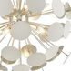 Modish 8 Light 28 inch Matte White with Silver Leaf Chandelier Ceiling Light