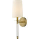 Mila 1 Light 5.5 inch Rubbed Brass Wall Sconce Wall Light