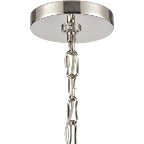 Abaca 3 Light 20 inch Polished Nickel with Gray Chandelier Ceiling Light
