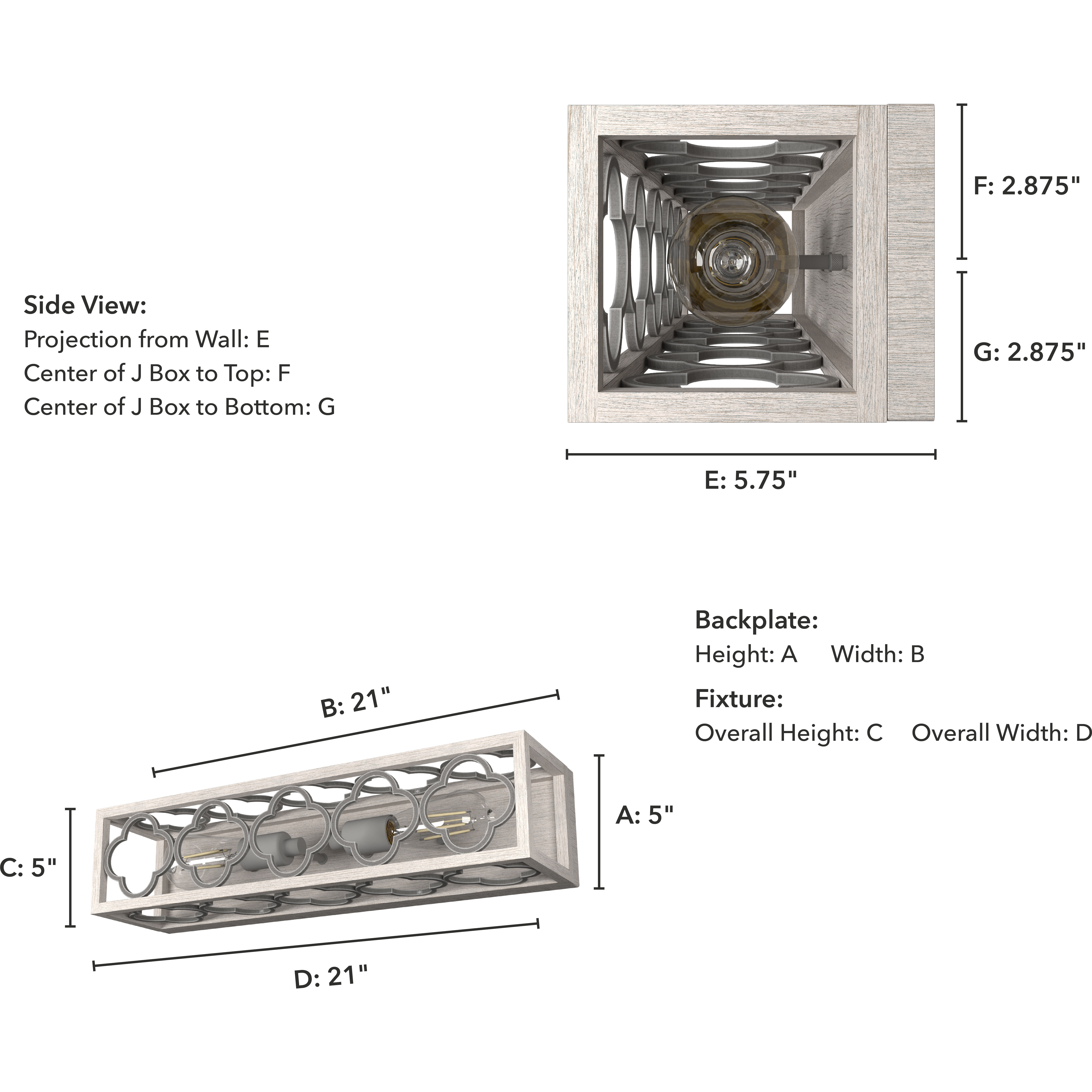 Gablecrest 2 Light 5 inch Distressed White Wall Sconce Wall Light