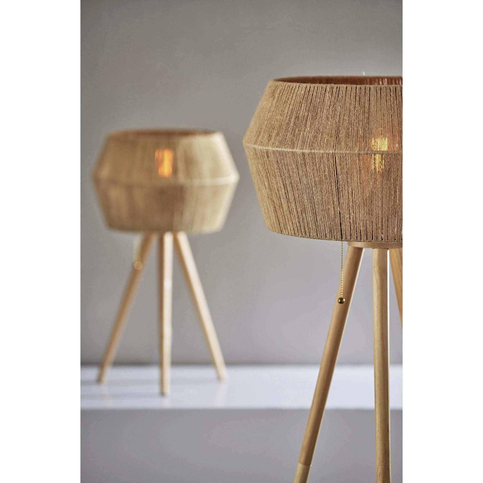 Montana 61 inch 150.00 watt Natural Wood Floor Lamp Portable Light