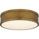 Ahoy LED 16 inch Weathered Brass Flush Mount Ceiling Light, Medium