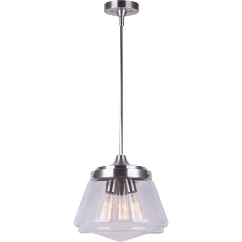 Meyer 3 Light 13 inch Brushed Nickel Pendant Lighting Ceiling Light