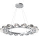 Pebble LED Classic Silver Chandelier Ceiling Light, Ring