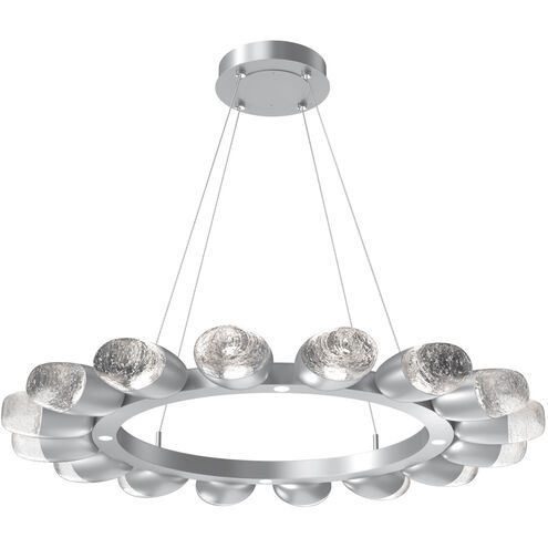 Pebble LED Classic Silver Chandelier Ceiling Light, Ring
