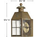 Heritage Nantucket LED 10 inch Aged Brass Outdoor Wall Mount Lantern