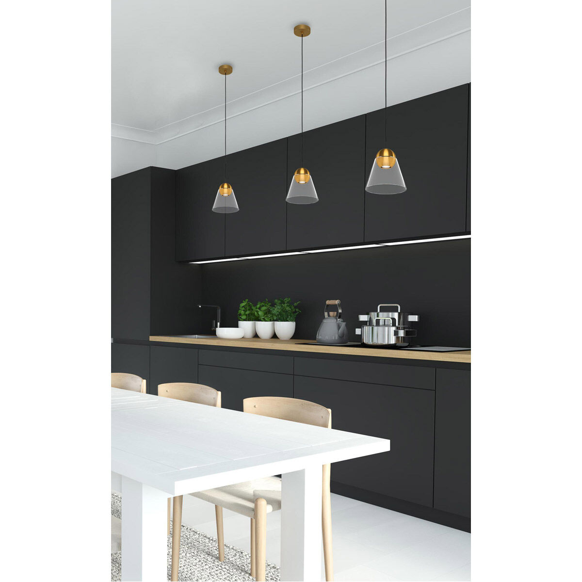 Cerasella 1 Light 8 inch Brushed Brass Pendant Ceiling Light