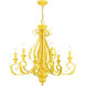 Valencia 6 Light 35 inch Shiny Yellow Large Chandelier Ceiling Light