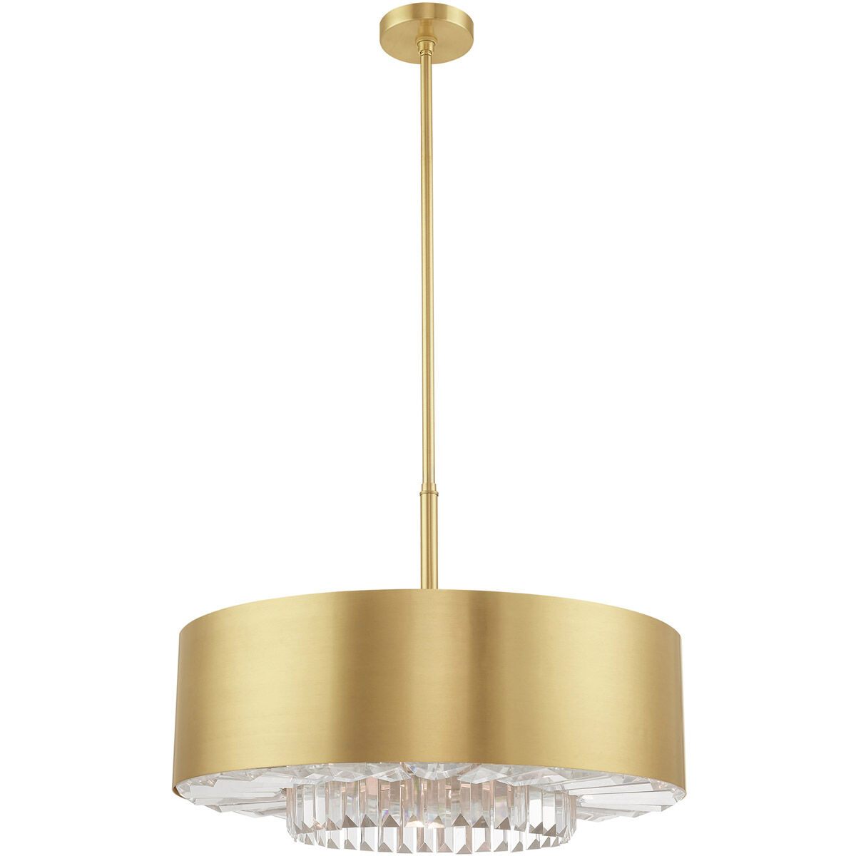 Madison 6 Light 24 inch Satin Brass Pendant Chandelier Ceiling Light
