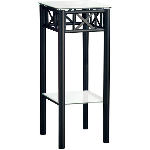 Downingtown Black and Clear Accent Table or Plant Stand