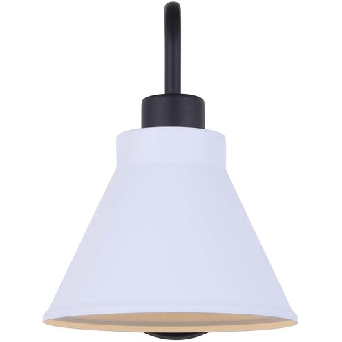 Penn 1 Light 10.38 inch Black and White Outdoor Wall Light