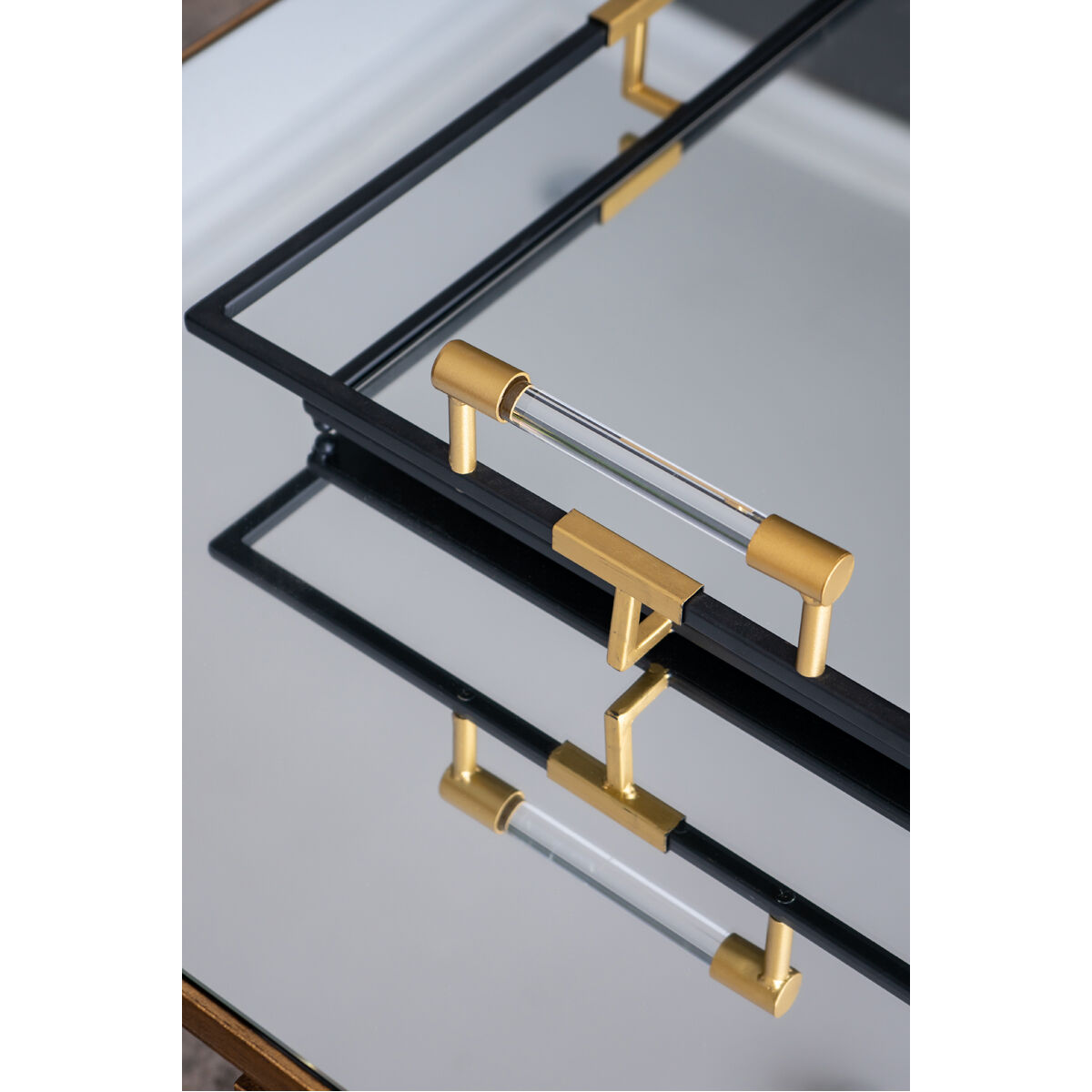 Tribute Black/Gold Tray