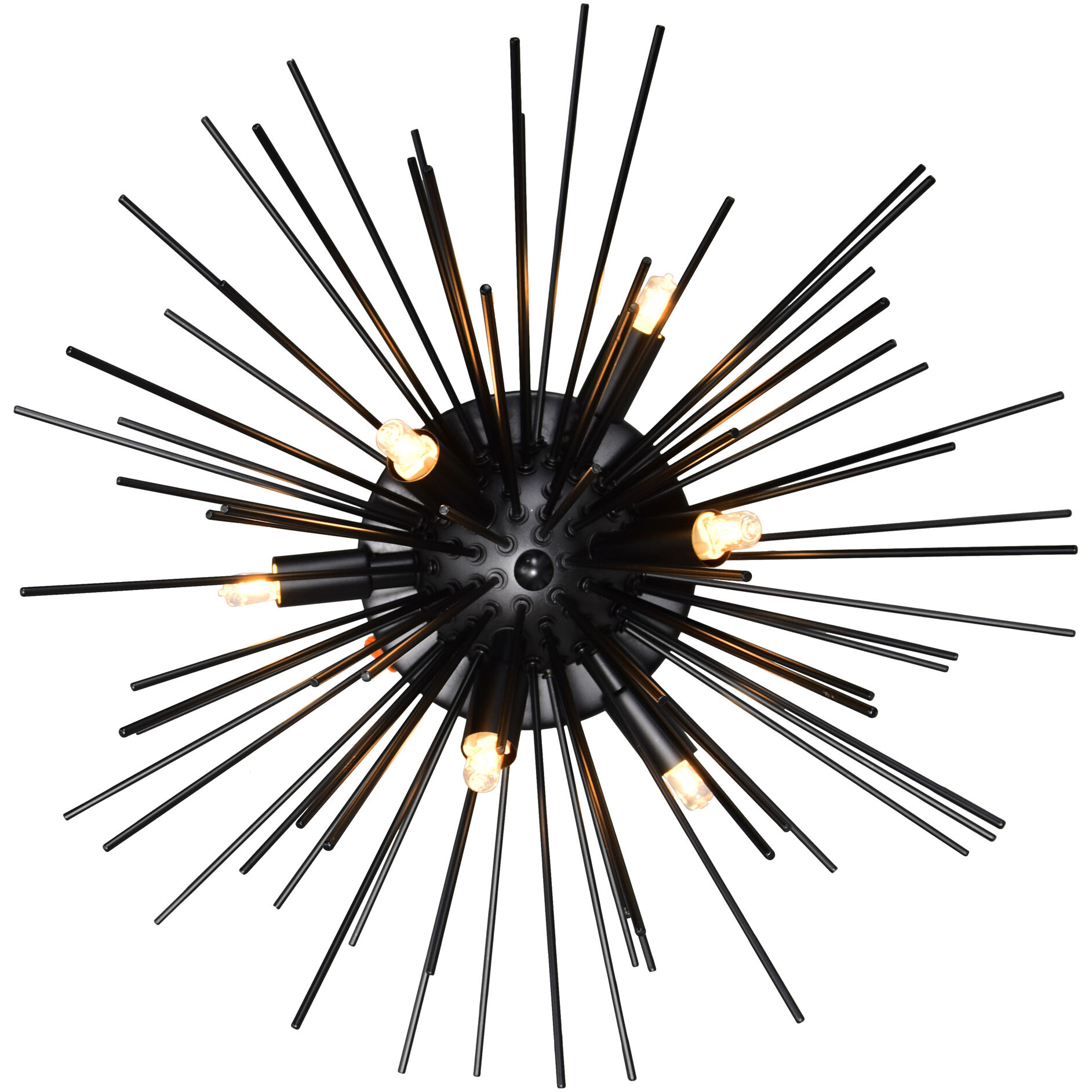 Savannah 6 Light 20 inch Black Flush Mount Ceiling Light