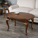 Grace Oval 4 Legs Coffee Table in Medium Brown