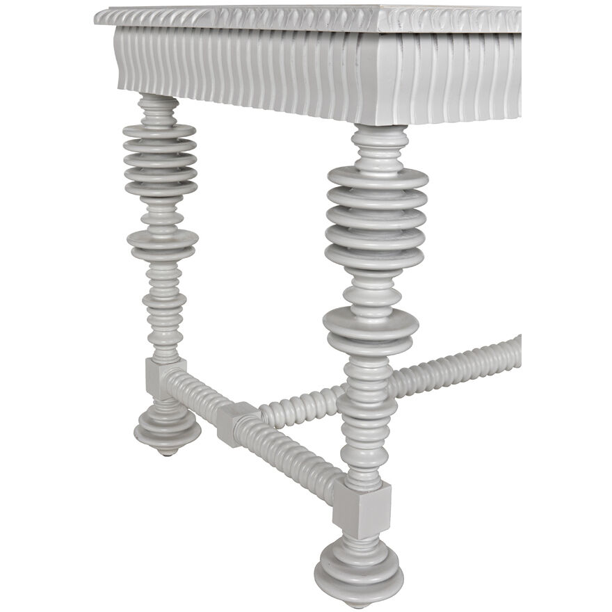 Portuguese 60 X 28 inch Solid White Desk, Small