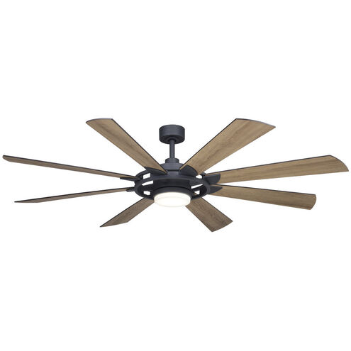 Burlington 26.57 inch Slate Gray with Weathered Gray-Oak Blades Ceiling Fan