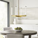 Kelly Wearstler Phobos LED 24 inch Natural Brass Chandelier Ceiling Light in 120V, Integrated LED