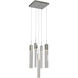 Canada 5 Light 13.78 inch Chrome Chandelier Ceiling Light