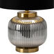 Amelia 22.25 inch 150 watt Handfinished Silver and Polished Gold Table Lamp Portable Light