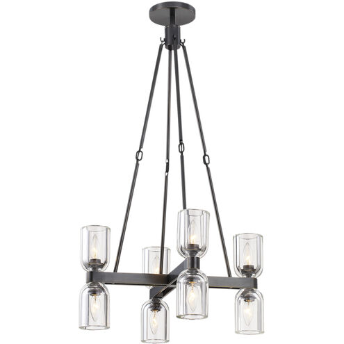 Lucian 8 Light 22 inch Urban Bronze Chandelier Ceiling Light