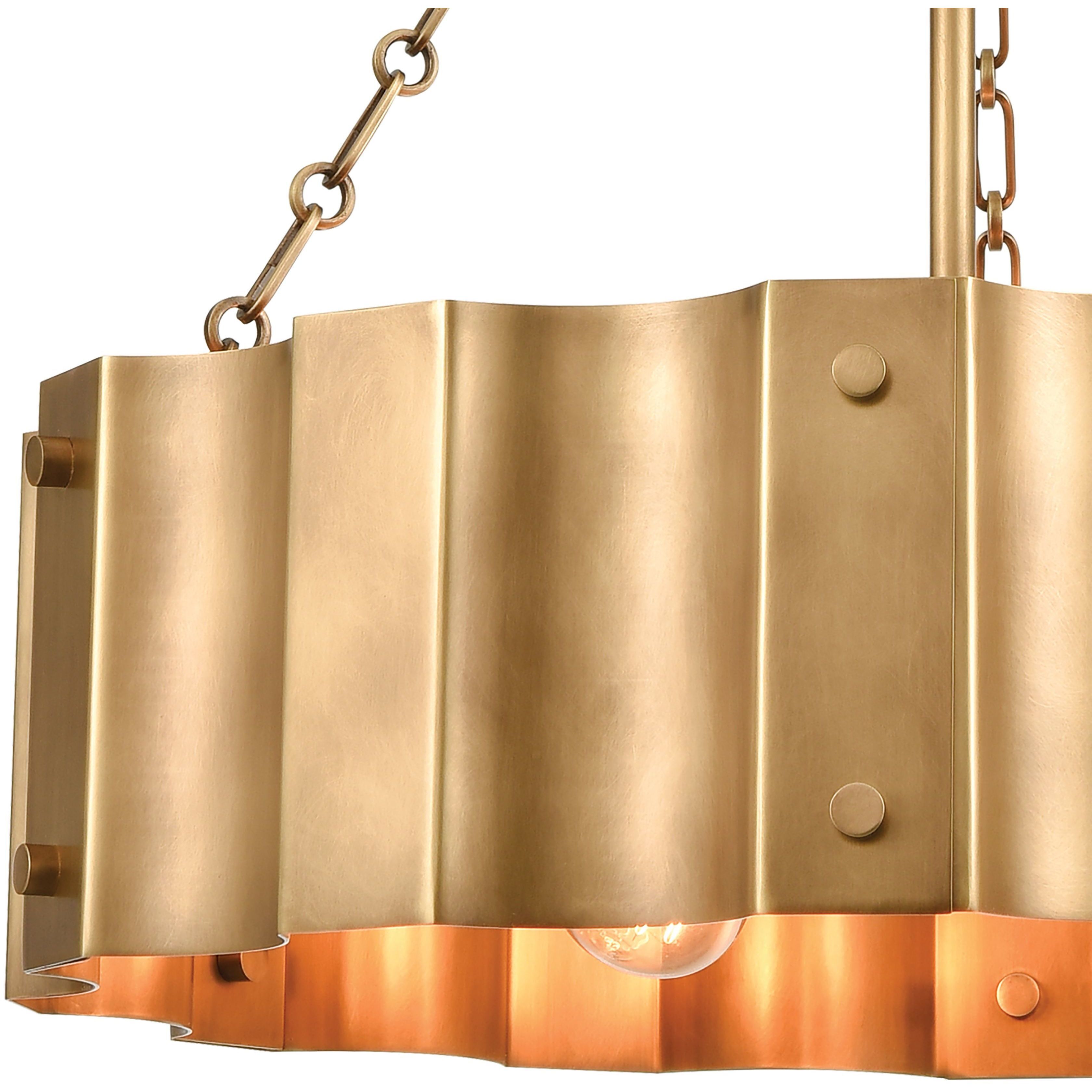 Clausten 4 Light 21 inch Natural Brass Chandelier Ceiling Light