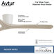 Avtur 60 inch Flat White with Bleached Wood Blades Flush Mount Ceiling Fan