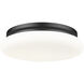 Soleil 1 Light 16 inch Matte Black Flush Mount Ceiling Light