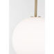 Richard June Sorelle 1 Light 12 inch Estate Brass Pendant Ceiling Light