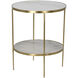 Rivoli 30 X 25 inch Antique Brass Side Table